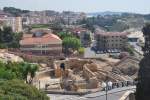 TARRAGONA (Provincia de Tarragona), 08.06.2015, Blick vom Passeig de les Palmeres auf das rmische Amphitheater