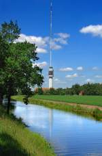 Der Fernsehturm in Hoogersmilde in den Niederlanden.