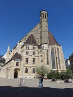 Wien, gotische Minoritenkirche, erbaut von 1275 bis 1328 (20.04.2019)