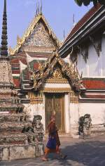 Wat Phra Kaeo ist der Tempel des Knigs im alten Knigspalast in Bangkok in Bangkok.