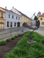 Dacice/ Datschitz, Sonnenuhr am Palackeho Namesti (29.05.2019)