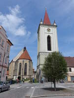 Blatna, Pfarrkirche Maria Himmelfahrt, erbaut von 1290 bis 1390 (25.05.2019)