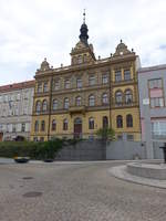 Strakonice, Sgraffito Gebude von 1903 am Platz Velke Namesti (25.05.2019)