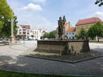 Sobeslav, Steinbrunnen von 1713 auf dem Rathausplatz (27.05.2019)