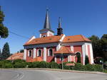 Rajec-Jestrebi / Raitz-Jestreb, Allerheiligenkirche, erbaut bis 1350, Kirchturm von 1574 (01.08.2020)