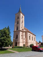 Velke Bilovice/ Gro Billowitz, Pfarrkirche Maria Geburt, barock erbaut von 1764 bis 1765 (31.05.2019)