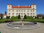 Bucovice/ Butschowitz, Schloss, Gartenfassade, erbaut von 1635 bis 1637 (31.05.2019)