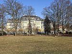 Das Hotel Harvey in Franzensbad (Frantiskovy Lazne ) gesehen vom Westend Park am 18.