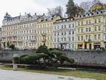 22 Februar 2019, Blick ber die Tepl (deutsch Tepl) in Karlsbad.