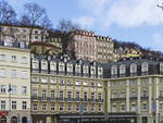 Bauten in Karlovy Vary (Karlsbad) im Zentrum am 22.