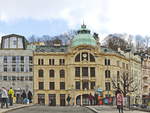 Eine Sparkasse in Karlovy Vary (Karlsbad) am 22.