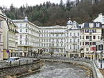 Das Grandhotel Pupp an der Tepl in Karlsbad am 22.