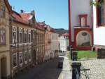 Strae zur Burg Loket (Elbogen)am 27.4.2012.