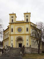 Die Marienbader Kirche von 1848, gebaut von Johann Gottfried Gutensohn  Von 1842 bis 1844 hielt er sich als Lehrer an der Akademie in Prag auf.