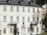 Das bei unserem Besuch geschlossene Goethe Museum in Marienbad am 27.