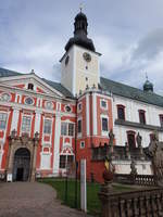 Broumov / Braunau, Stift Broumov,  Kloster der Benediktiner, erbaut von 1728 bis 1738 nach Plänen von Kilian Ignaz Dientzenhofer (29.09.2019)