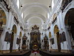 Hradec Kralove / Kniggrtz, barocker Innenraum der Jesuitenkirche (30.09.2019)