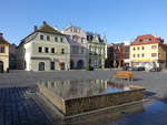 Frydlant / Friedland, Brunnen und Brgerhuser am Namesti Masaryka (28.09.2019)