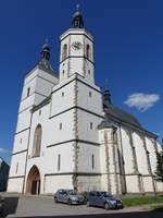 Unicov / Mahrisch Neustadt, gotische Pfarrkirche Maria Himmelfahrt, im 18.