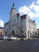 Sumperk / Mhrisch Schnberg, Rathaus am Namesti Miru, erbaut von 1910 bis 1911 (30.06.2020)