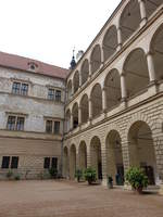 Litomysl / Leitomischl, Arkaden Innenhof von Schloss Leitomischl (29.06.2020)