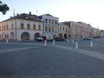 Svitavy / Zwittau, historische Huser am Friedensplatz Namesti Miru (01.08.2020)