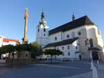 Svitavy / Zwittau, Pfarrkirche Maria Heimsuchung am Friedensplatz, erbaut ab 1250 (01.08.2020)