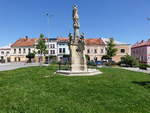 Jevicko / Gewitsch, Statue fr Johannes Nepomuk am Palackeho Namesti (01.08.2020)