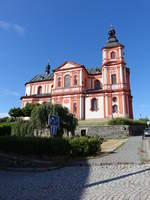 Prestice, Pfarrkirche Maria Himmelfahrt, erbaut von 1750 bis 1775 durch  Kilian Ignaz Dienzenhofer (06.07.2019)
