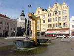 Pilsen, Andel Brunnen an der Nordostecke des Namesti Republiky (26.06.2020) 