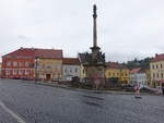 Benesov nad Ploucnici / Bensen, Mariensule am Hauptplatz Namesti Miru (27.09.2019)