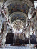 Litomerice / Leitmeritz, barocker Innenraum der Jesuitenkirche Maria Verkndigung (27.06.2020)