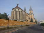 Roudnice / Raudnitz an der Elbe, Pfarrkirche Maria Himmelfahrt, erbaut von 1340 bis 1360, barocker Umbau von 1725 bis 1734 durch Octavio Broggio (28.06.2020)