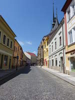 Louny / Laun, historische Huser in der Benese Strae (27.06.2020)