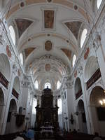 Klasterec nad Ohri / Klsterle an der Eger, Dreifaltigkeitskirche, erbaut bis 1670 durch Carlo Lurago (07.07.2019)