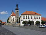Velvary / Welwarn, Rathaus und Dekanatskirche St.