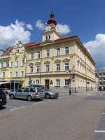 Benesov/ Beneschau, Rathaus am Hauptplatz Masarykovo Namesti (01.06.2019)
