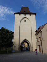 Beroun / Beraun, Prager Tor oder Prazska Brana, gotisches Stadttor aus dem 14.