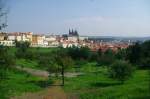 Prag, Aussicht von Strahov Kloster auf die Prager Burg (31.08.2013)
