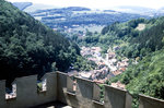 Aussicht von der Burg Hard Karltejn im bhmischen Karlstein.