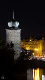 Im Bild der Wasserturm tkov in Prag.
