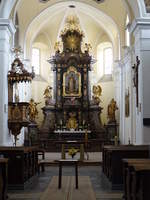 Pribram/ Freiberg in Bhmen, barocker Hochaltar in der Pfarrkirche St.