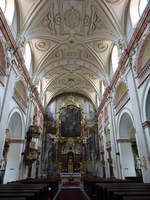 Uherske Hradiste / Ungarisch Hradisch, sptbarocker Innenraum der Jesuitenkirche (04.08.2020)