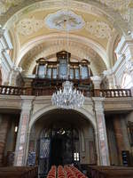 Stipa / Stiep, Orgelempore in der Wallfahrtskirche Maria Wiegenfest (02.08.2020)