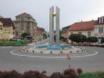 Luhacovice / Bad Luhatschowitz, Brunnen am Masarykovo Namesti (02.08.2020)