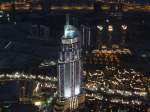 Ausblick nacht's von der Aussichtsplattform des Burj Khalifa.