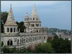 Die Fischerbastei im Burgviertel wurde 1895 bis 1902 errichtet und bietet einen schnen Blick ber Budapest.