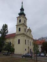 Budapest, Tabaner Pfarrkirche in der Attila Utca, erbaut von 1728 bis 1736 durch Christian Obergruber (26.08.2018)