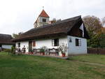 Ocsa, strohgedecktes Bauernhaus im Museum Tajhaz (01.09.2018)