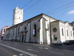 Debrecen, reformierte kleine Kirche, erbaut von 1720 bis 1726, Kirchturm von 1909 (05.09.2018)